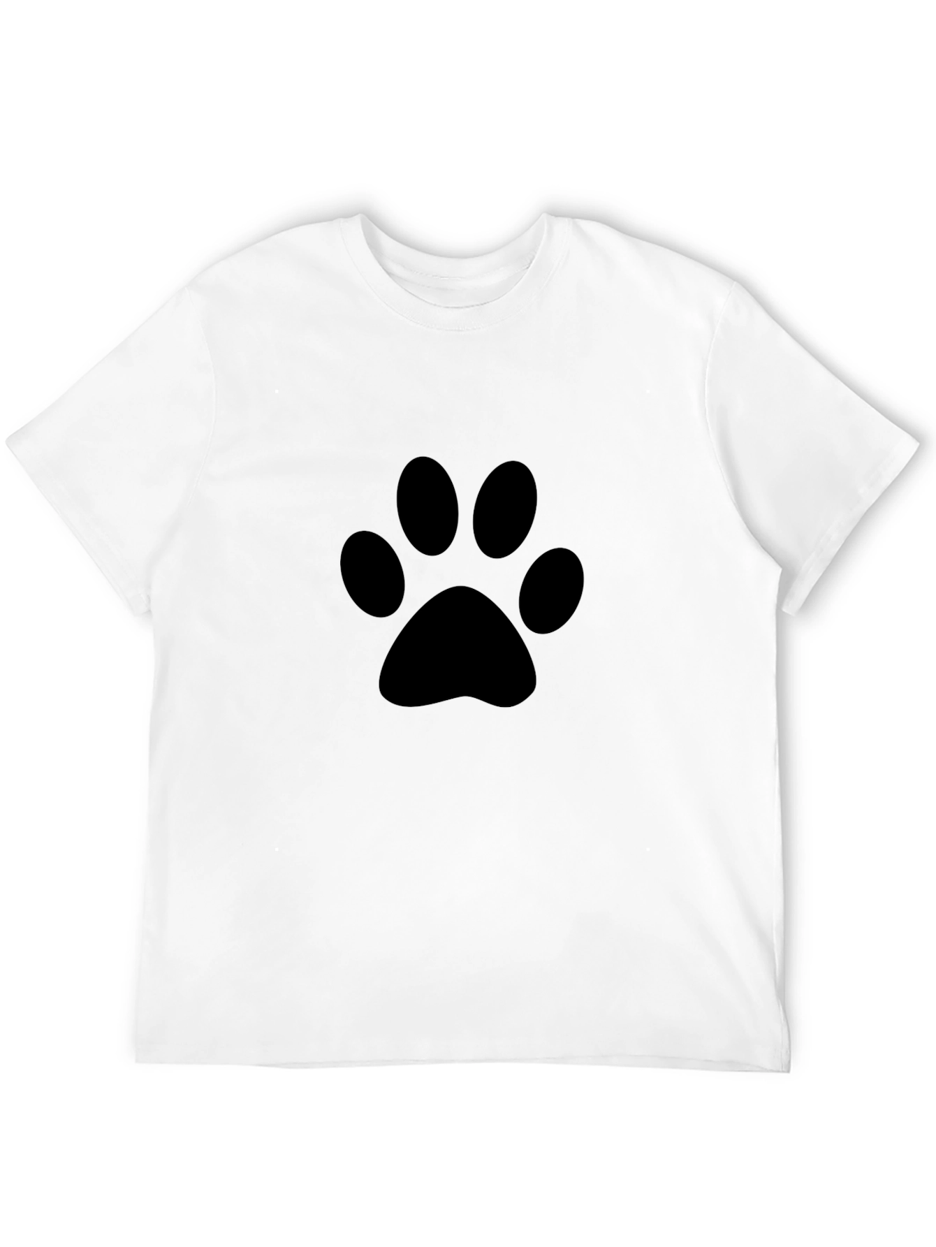 Paw Print Graphic Black T-Shirt