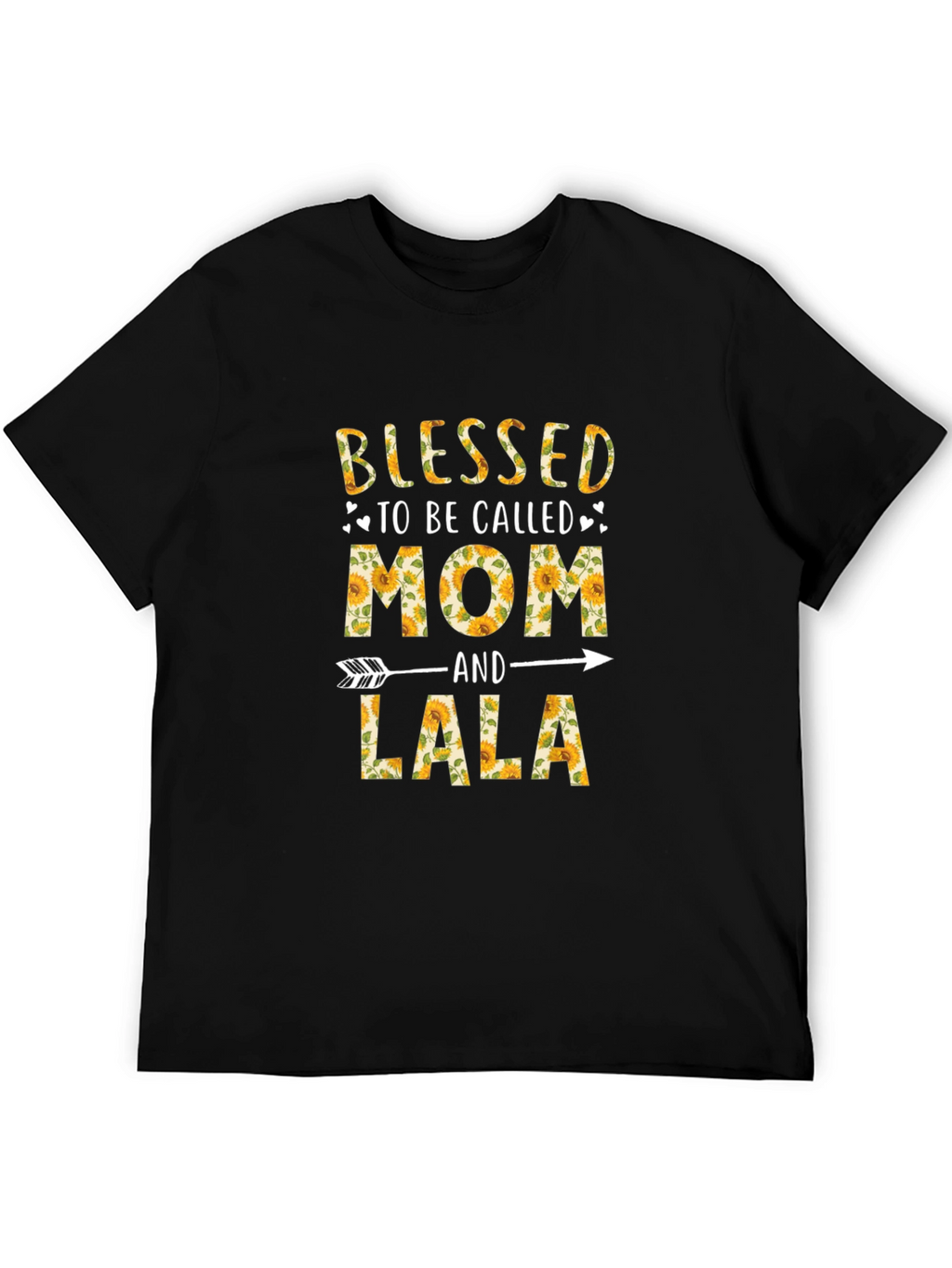 Blessed Mom and Lala Sunflower Graphic T-Shirt