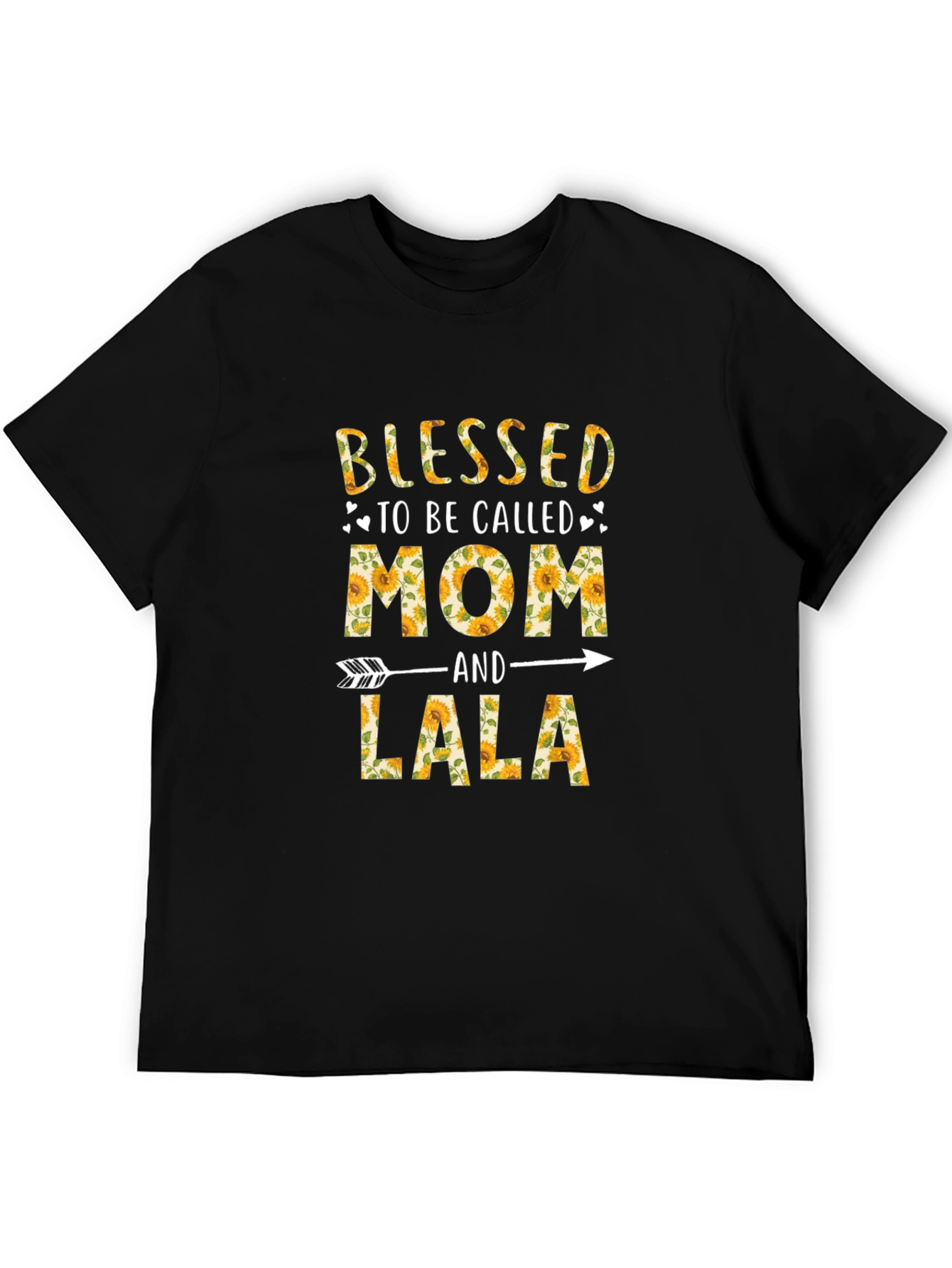 Blessed Mom and Lala Sunflower Graphic T-Shirt
