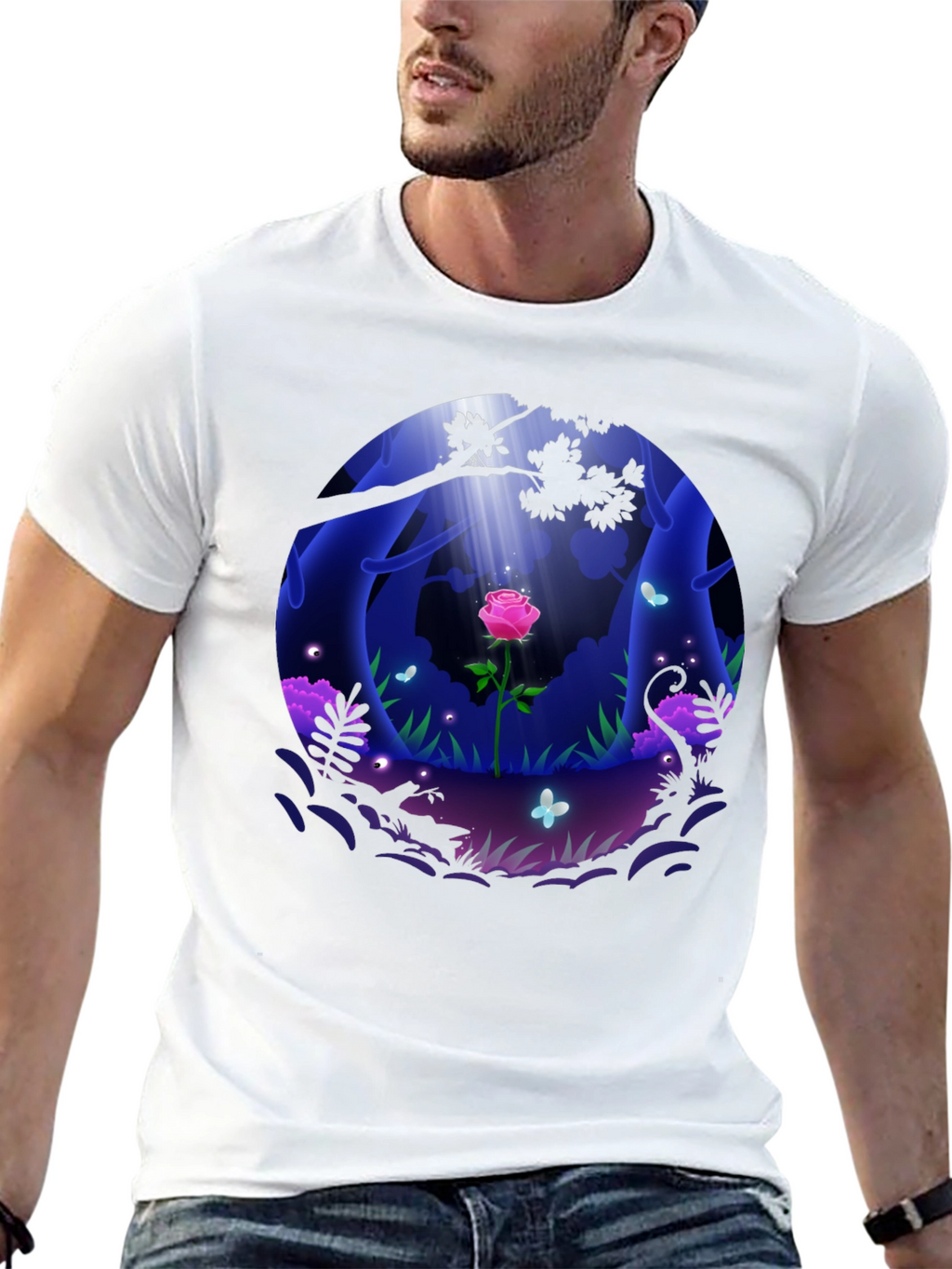 Enchanted Rose Forest Graphic Tee