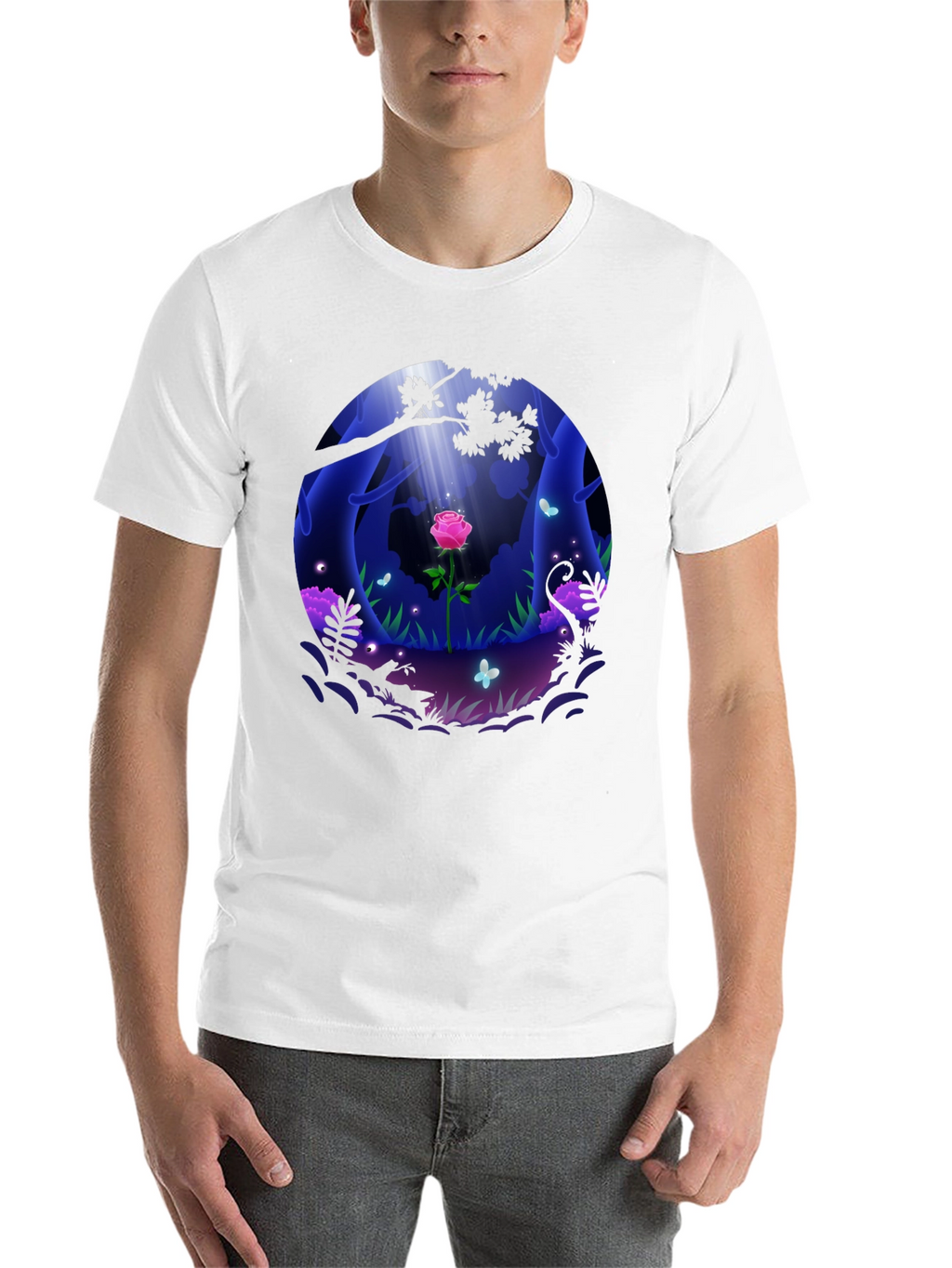 Enchanted Rose Forest Graphic Tee