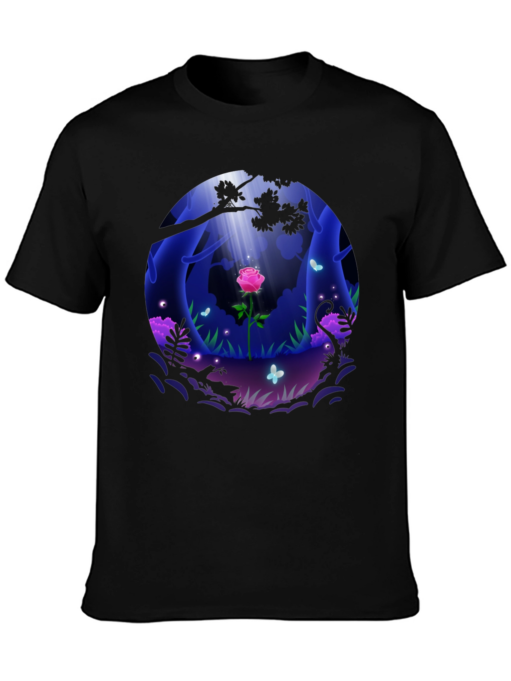 Enchanted Rose Forest Graphic Tee
