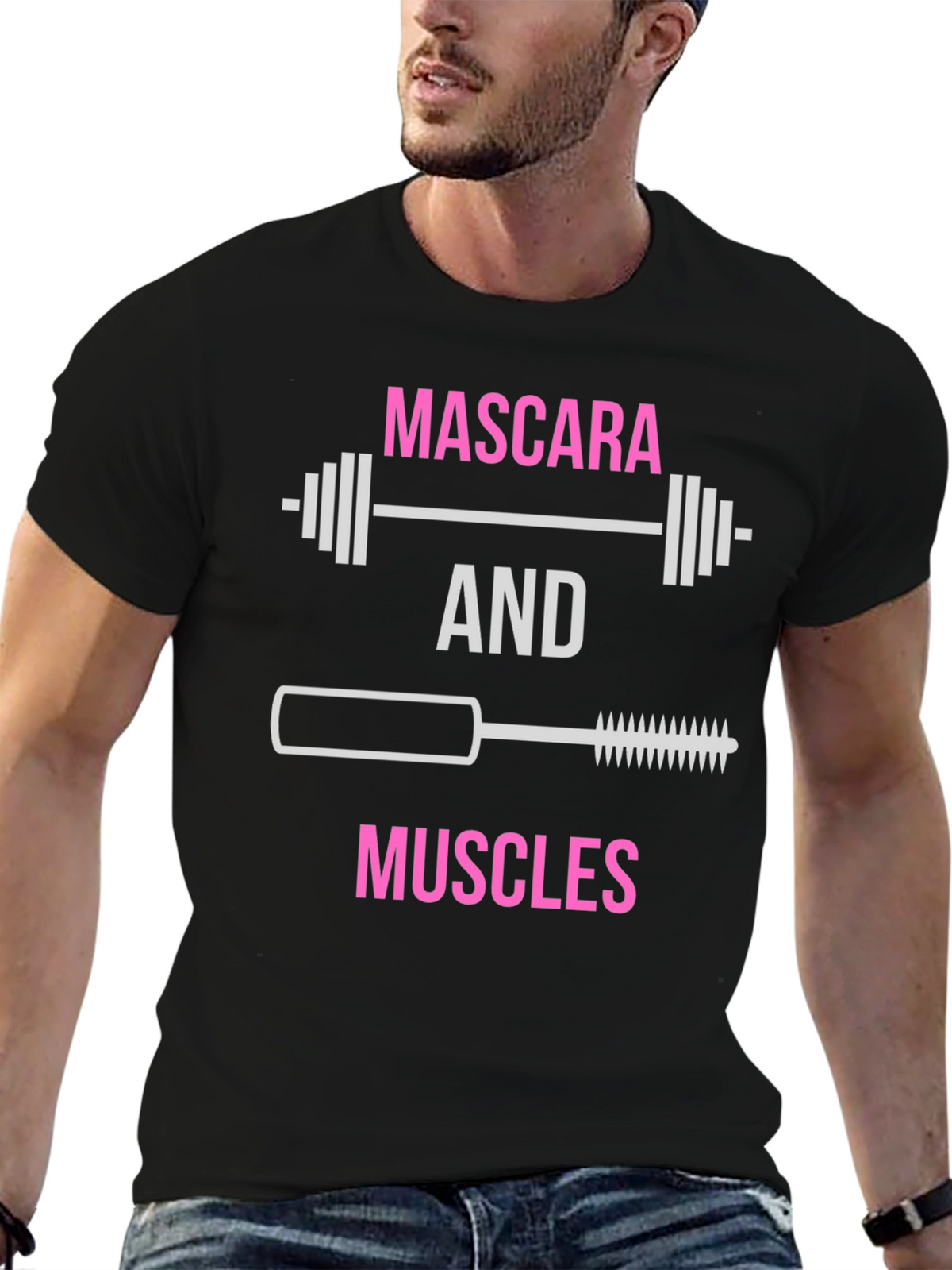 Mascara & Muscles Graphic T-Shirt