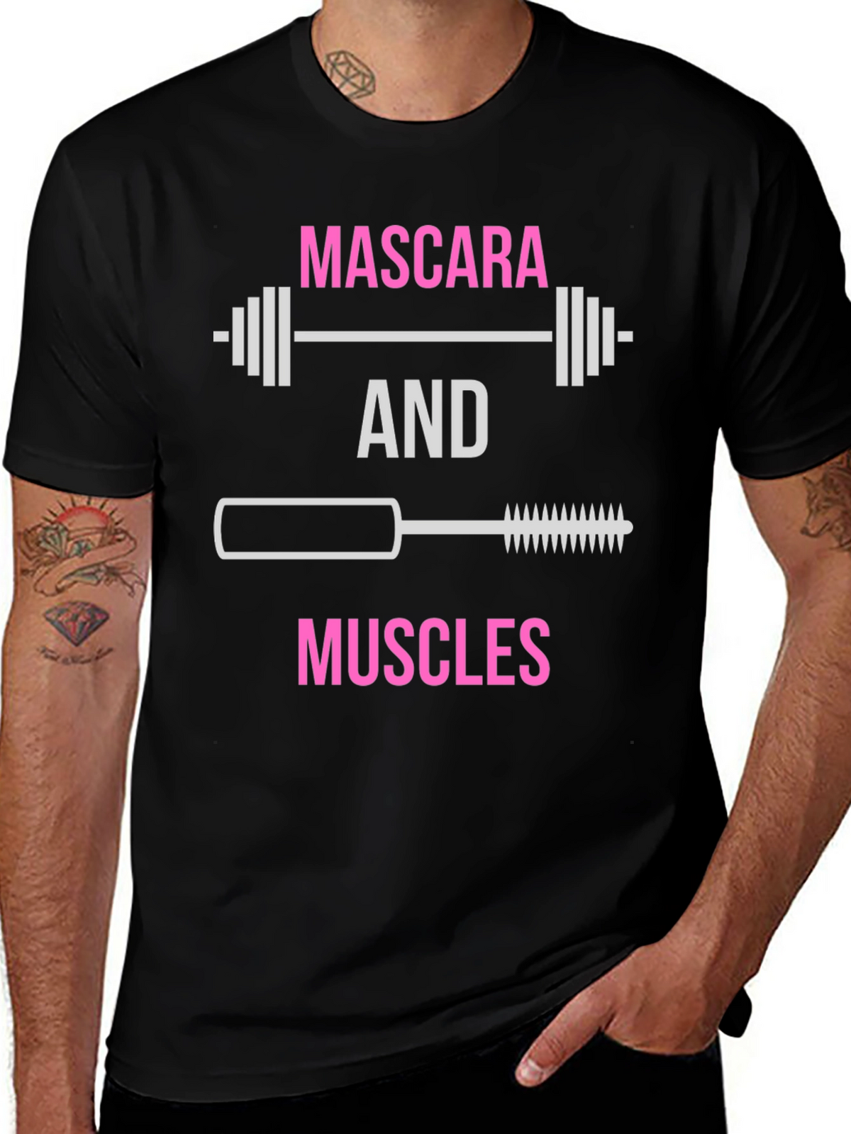 Mascara & Muscles Graphic T-Shirt