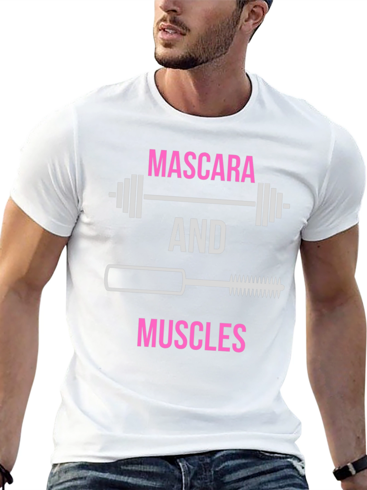 Mascara & Muscles Graphic T-Shirt
