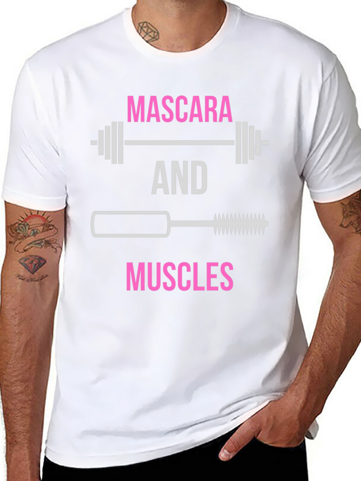 Mascara & Muscles Graphic T-Shirt