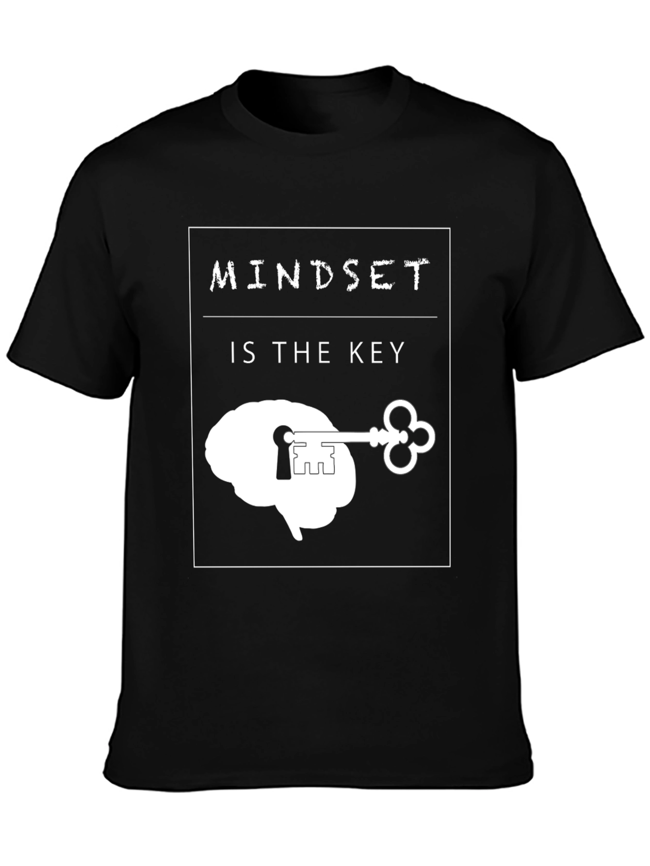 Mindset is the Key Graphic Tee - Unisex Black T-Shirt
