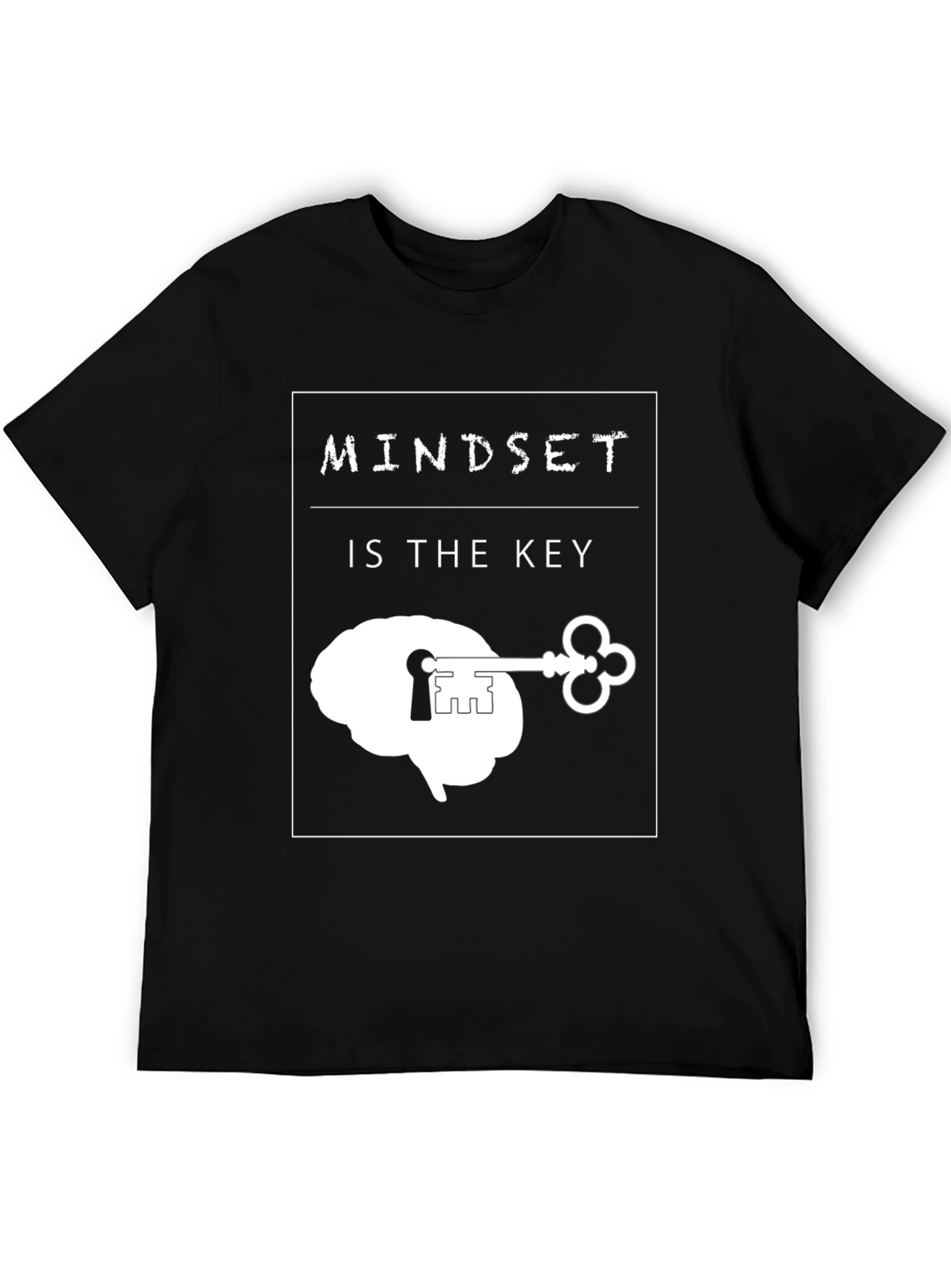 Mindset is the Key Graphic Tee - Unisex Black T-Shirt