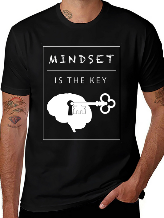 Mindset is the Key Graphic Tee - Unisex Black T-Shirt
