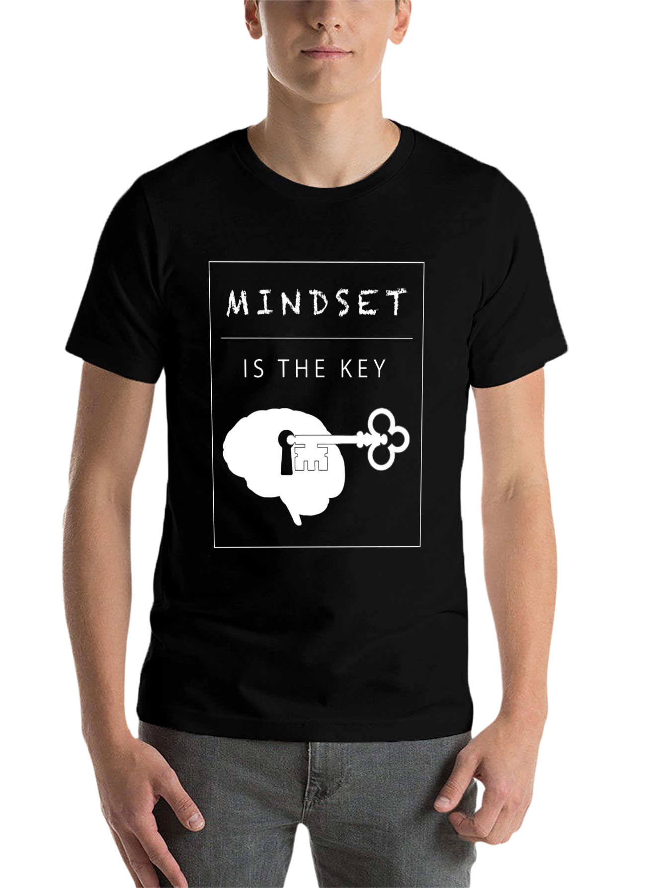 Mindset is the Key Graphic Tee - Unisex Black T-Shirt