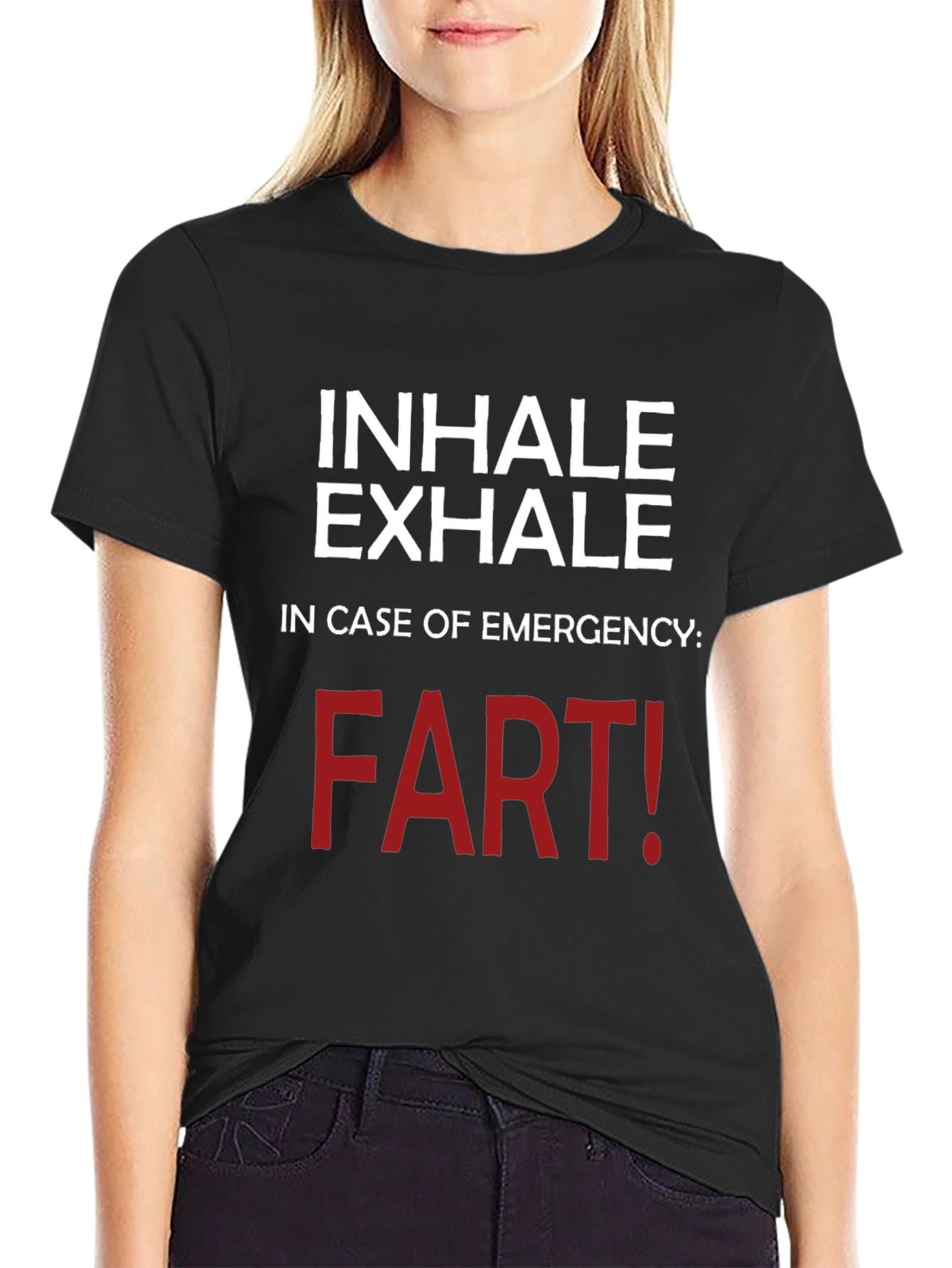 Inhale Exhale Funny T-Shirt - Emergency Fart!