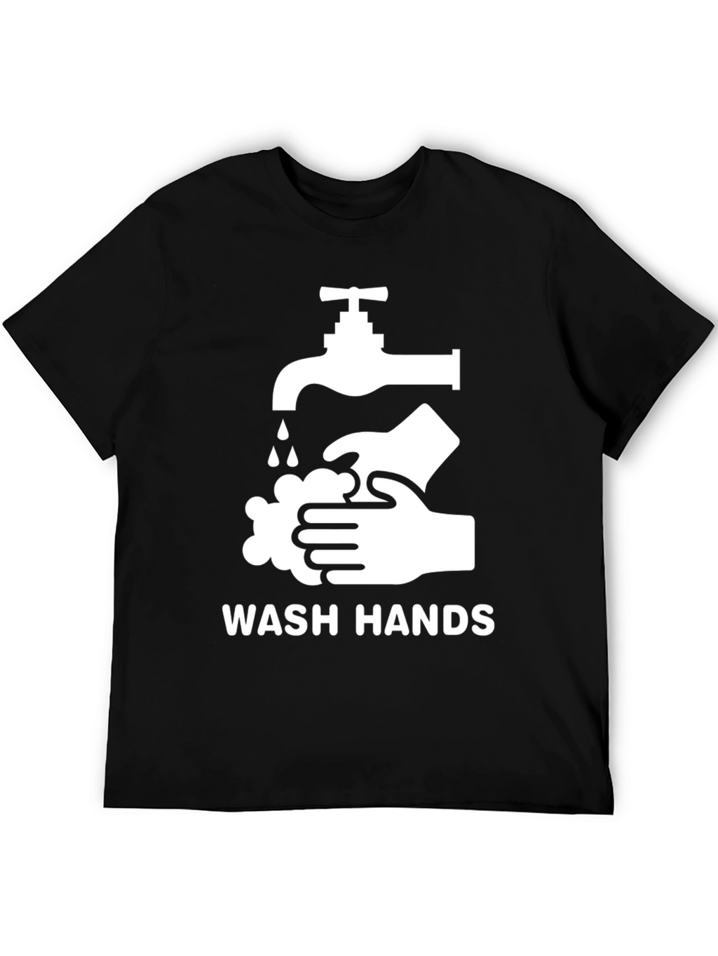 Wash Hands Graphic Tee - Black