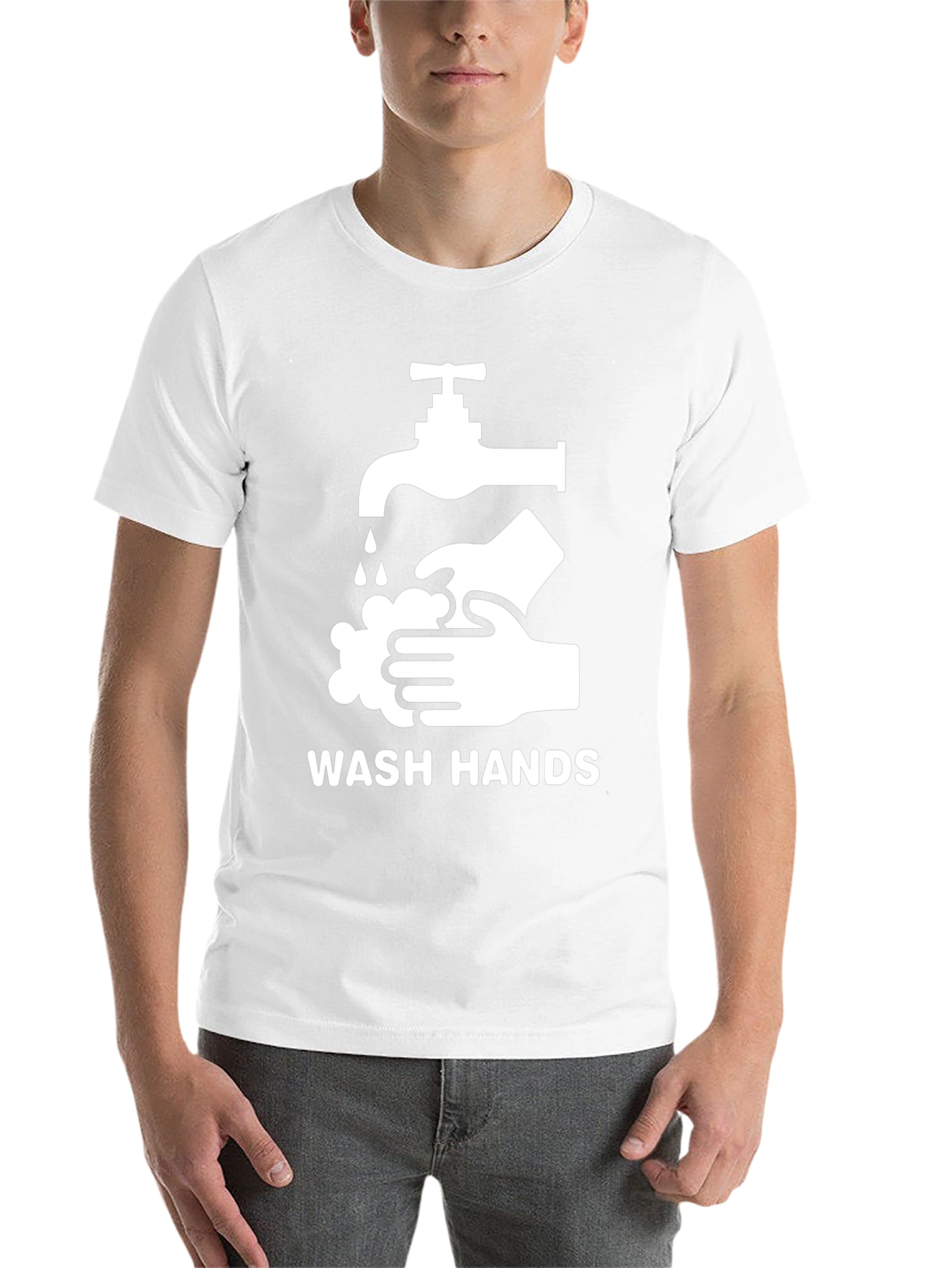 Wash Hands Graphic Tee - Black