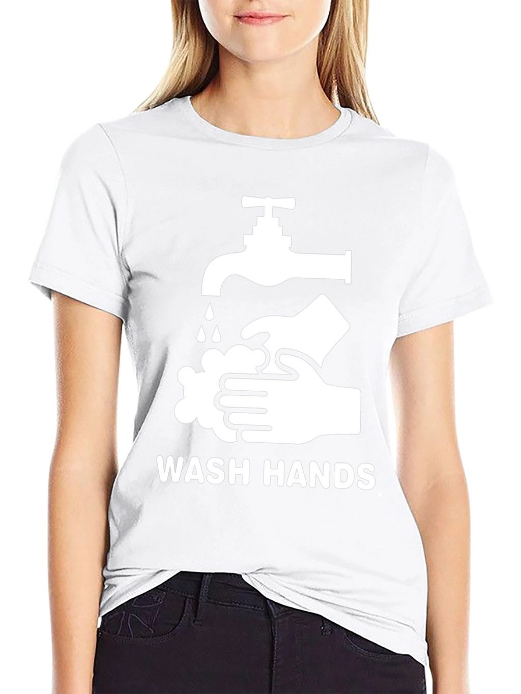 Wash Hands Graphic Tee - Black