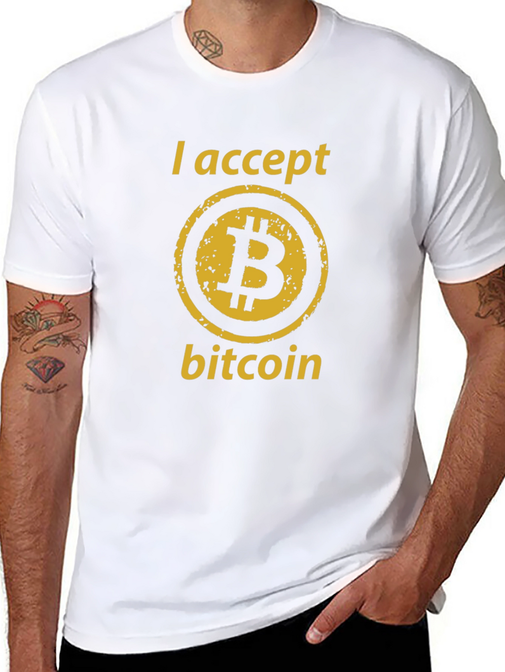 I Accept Bitcoin T-Shirt - Crypto Currency Tee