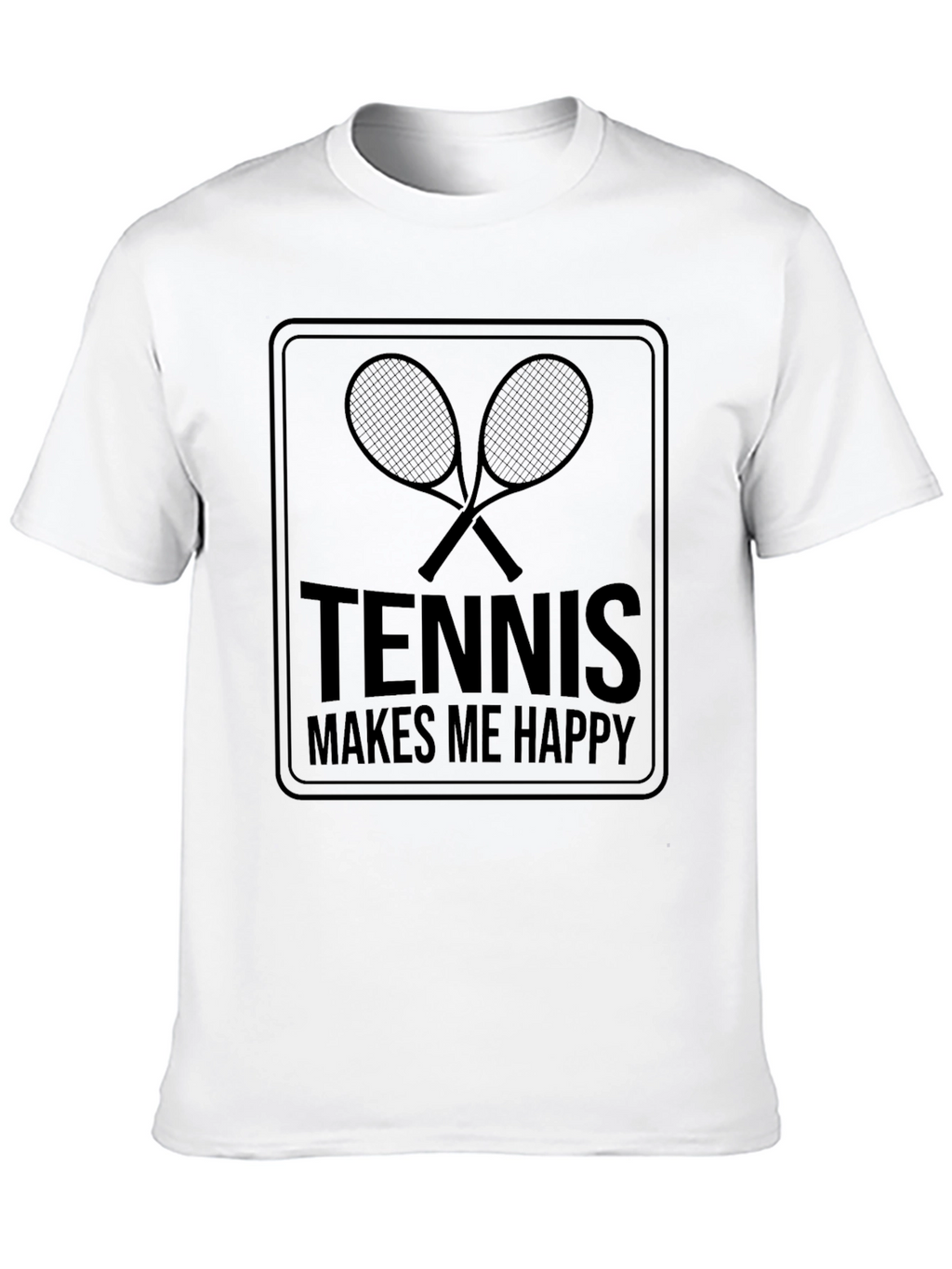 Tennis Makes Me Happy Graphic T-Shirt