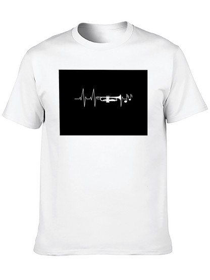 Trumpet Heartbeat T-Shirt - Musician Tee