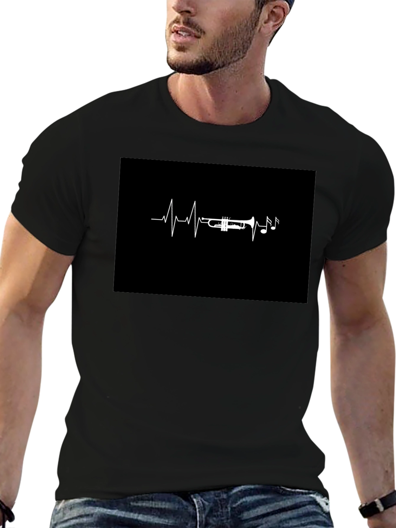 Trumpet Heartbeat T-Shirt - Musician Tee