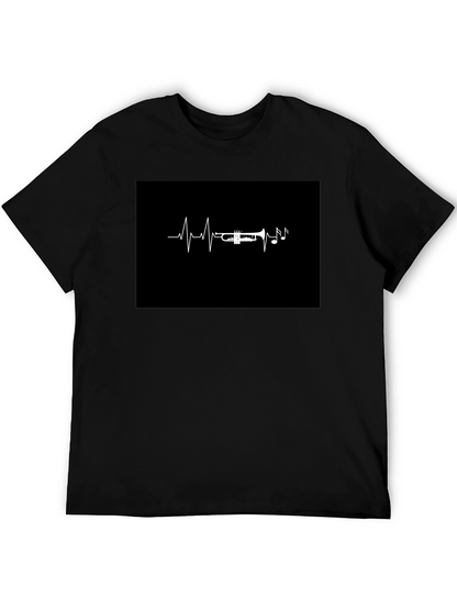 Trumpet Heartbeat T-Shirt - Musician Tee