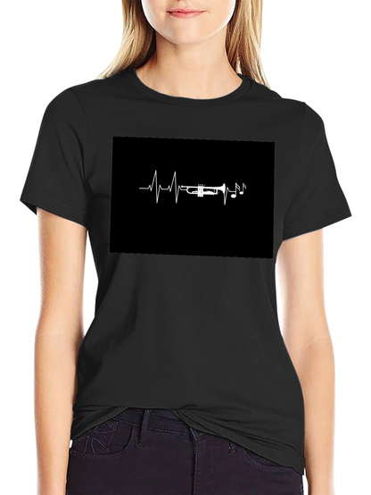 Trumpet Heartbeat T-Shirt - Musician Tee