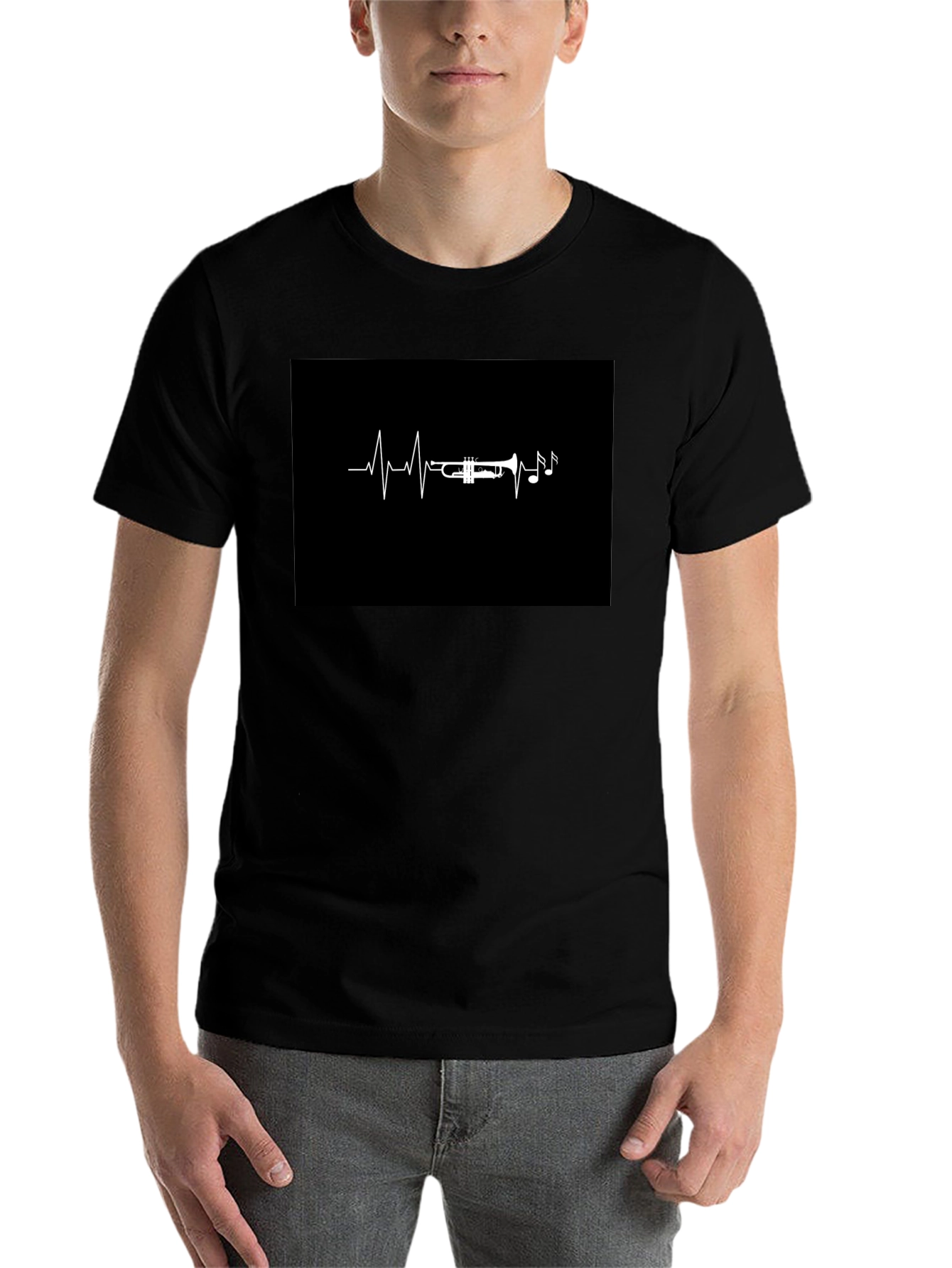 Trumpet Heartbeat T-Shirt - Musician Tee
