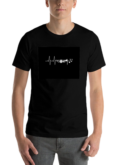 Trumpet Heartbeat T-Shirt - Musician Tee
