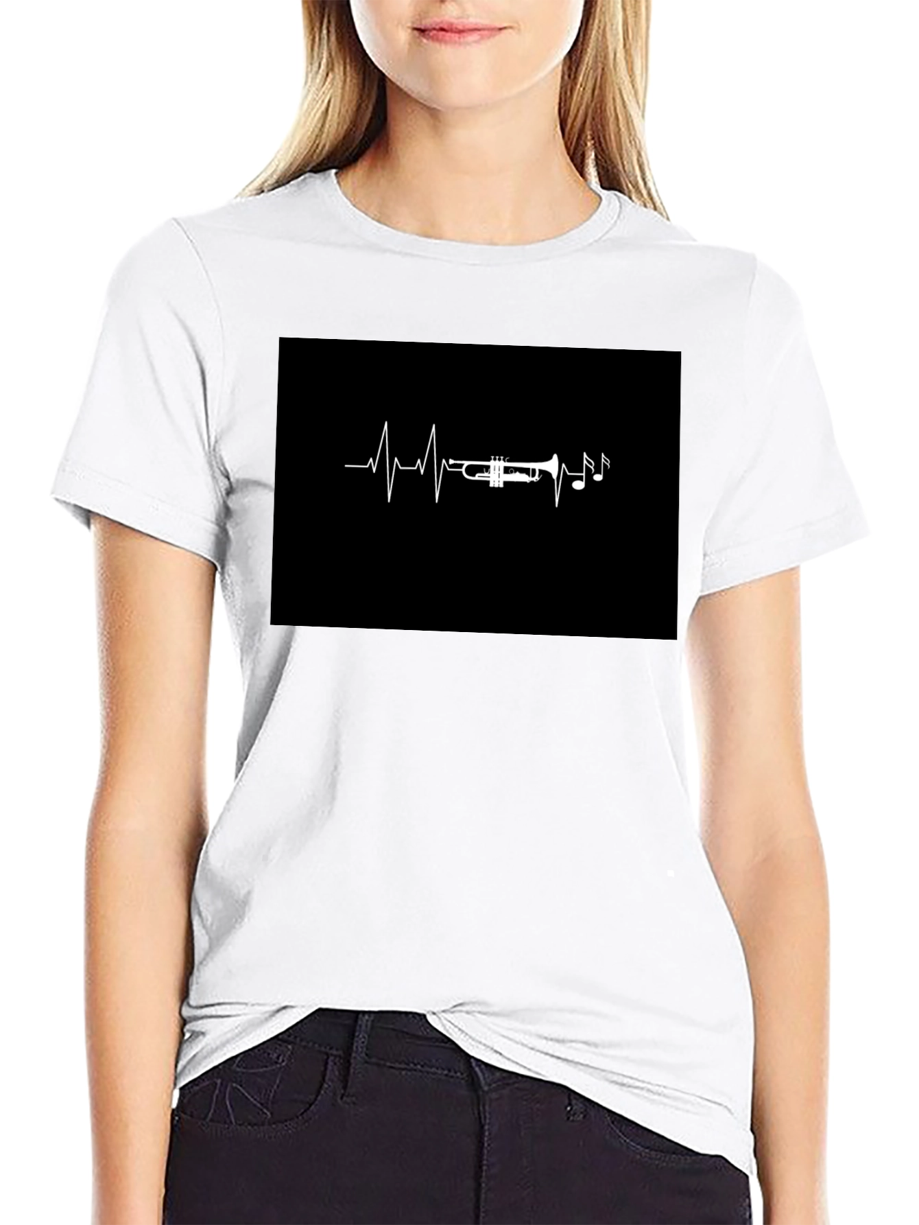 Trumpet Heartbeat T-Shirt - Musician Tee
