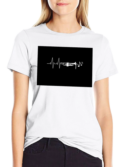 Trumpet Heartbeat T-Shirt - Musician Tee