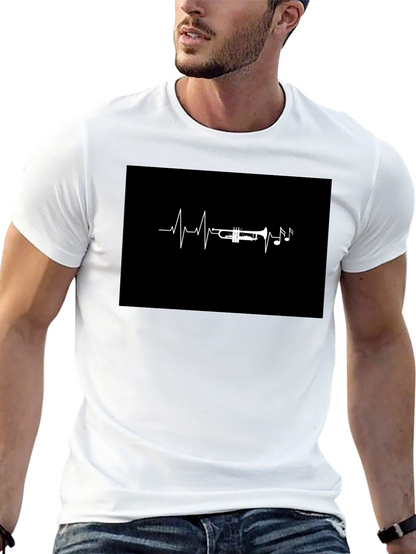 Trumpet Heartbeat T-Shirt - Musician Tee