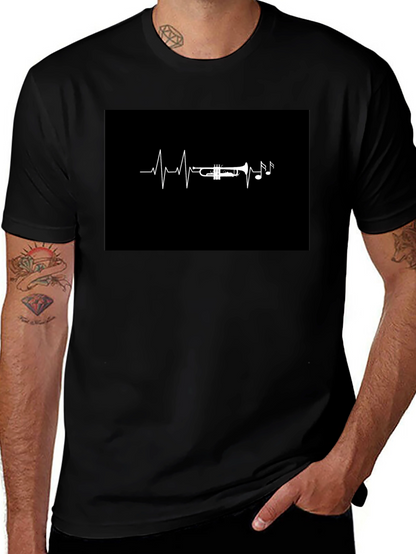 Trumpet Heartbeat T-Shirt - Musician Tee