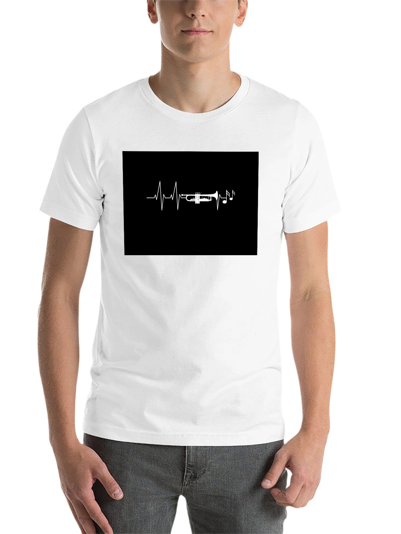 Trumpet Heartbeat T-Shirt - Musician Tee