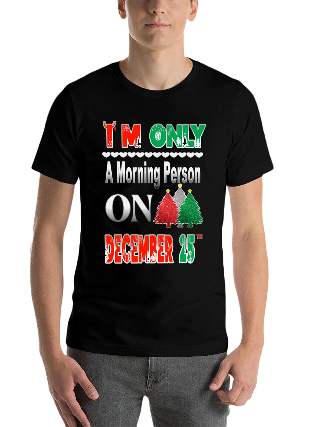 Christmas Morning Person T-Shirt Festive Holiday Tee