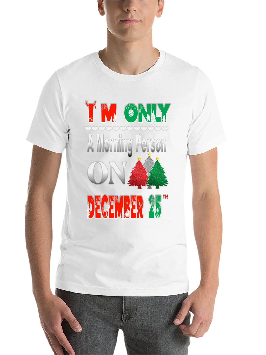 Christmas Morning Person T-Shirt Festive Holiday Tee