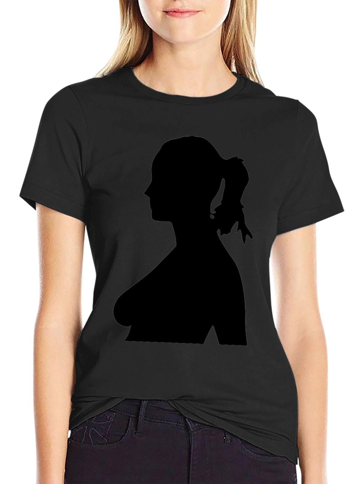 Silhouette Woman Graphic Tee - Classic Black T-Shirt