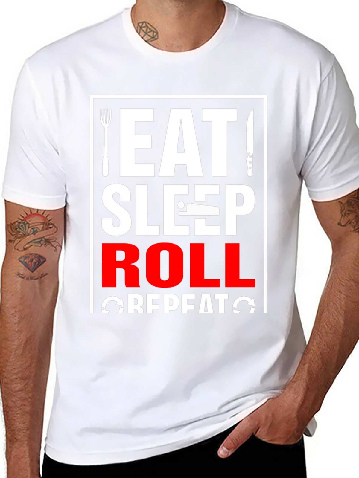 Eat Sleep Roll Repeat T-Shirt