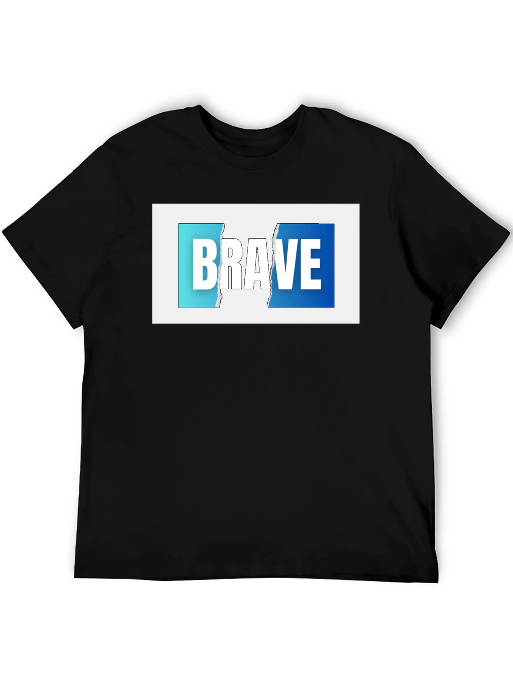 Brave Graphic Print Black T-Shirt