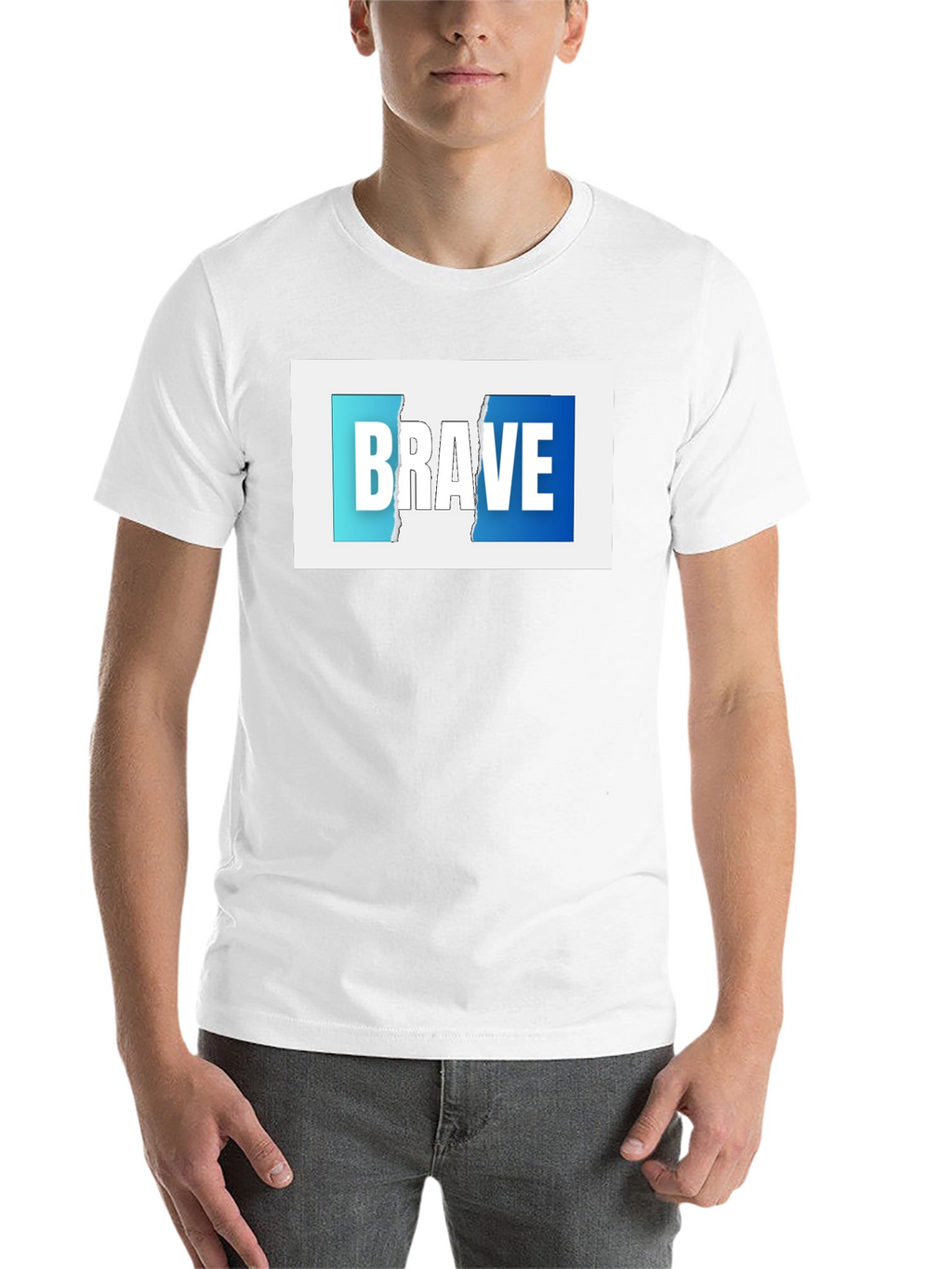 Brave Graphic Print Black T-Shirt