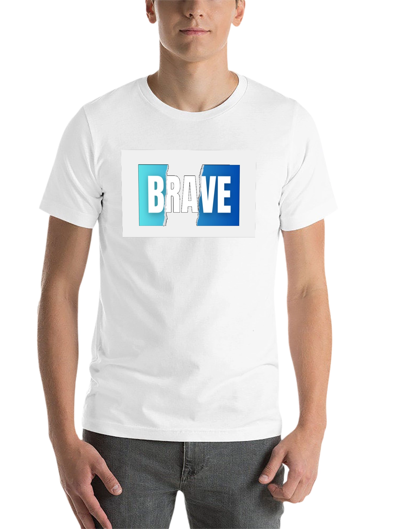 Brave Graphic Print Black T-Shirt