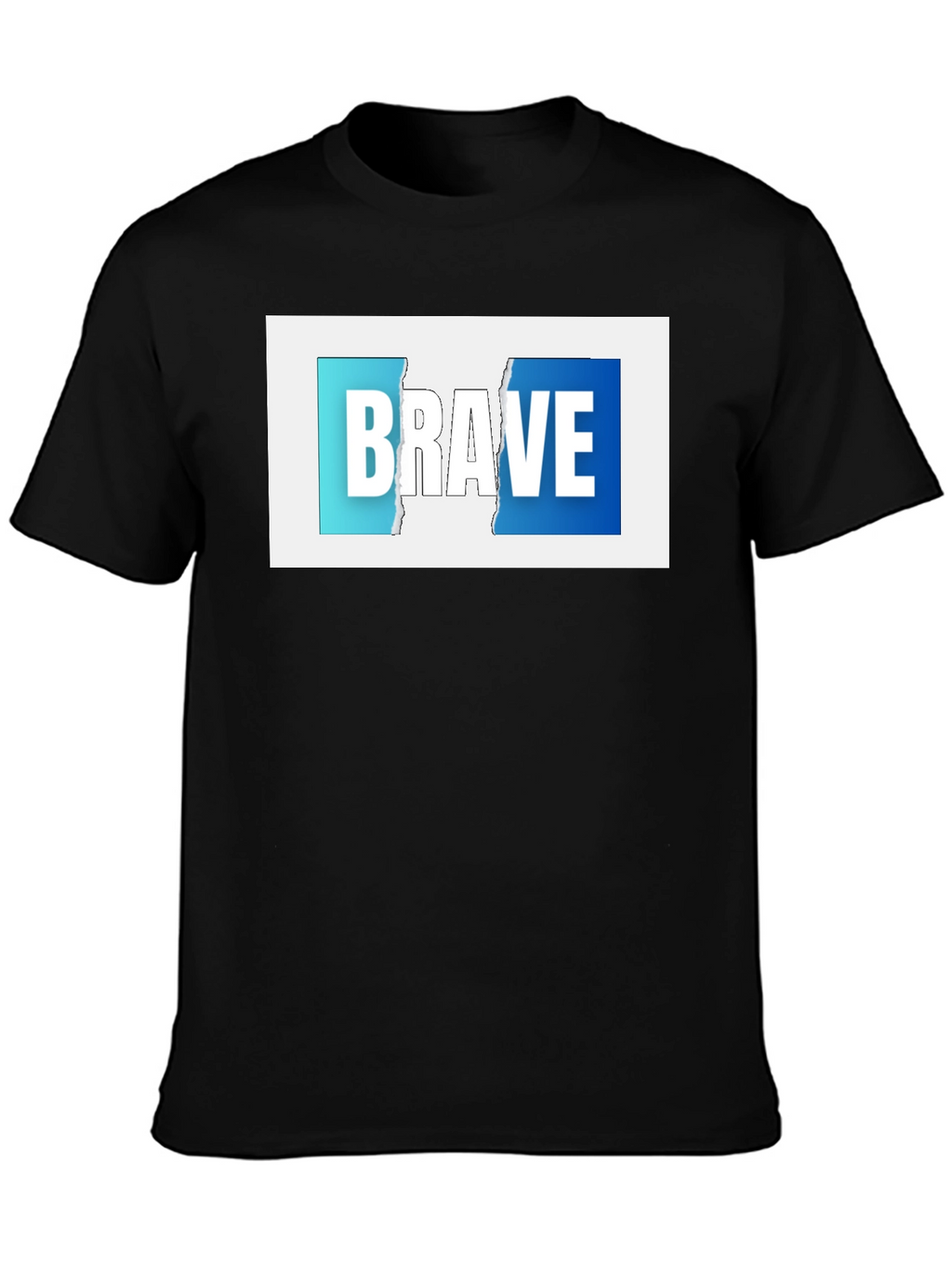 Brave Graphic Print Black T-Shirt