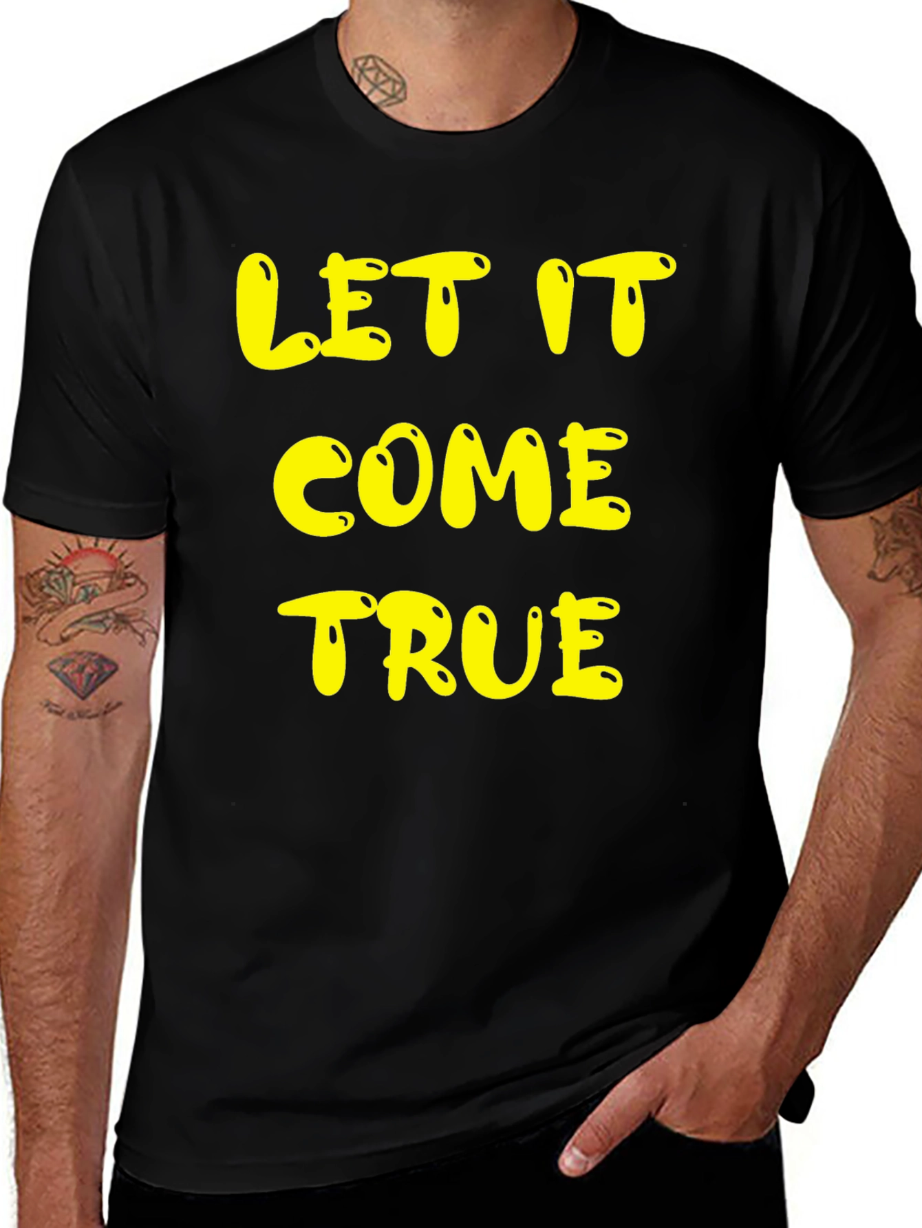 Let It Come True Graphic Tee - Trendy Casual Top