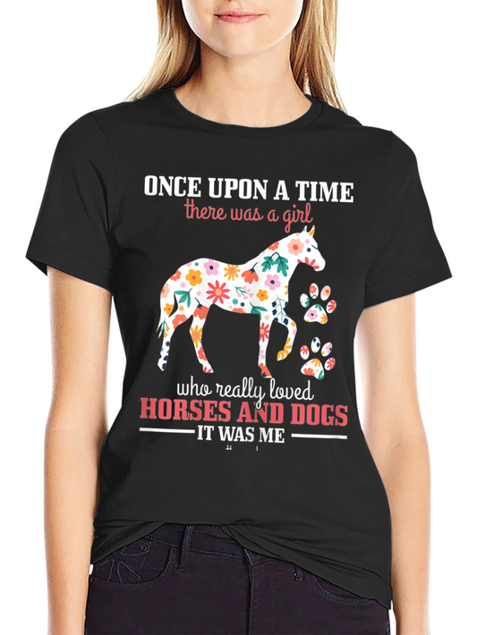 Horse & Dog Lover T-Shirt - Once Upon a Time Girl