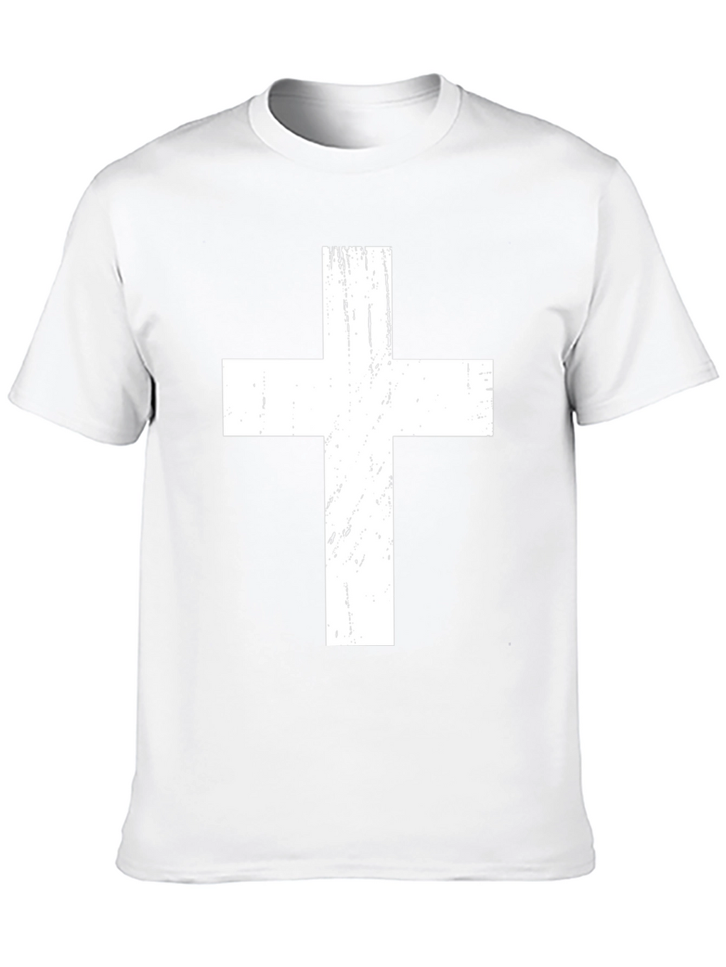 Distressed Cross Graphic Tee - Black Christian T-Shirt