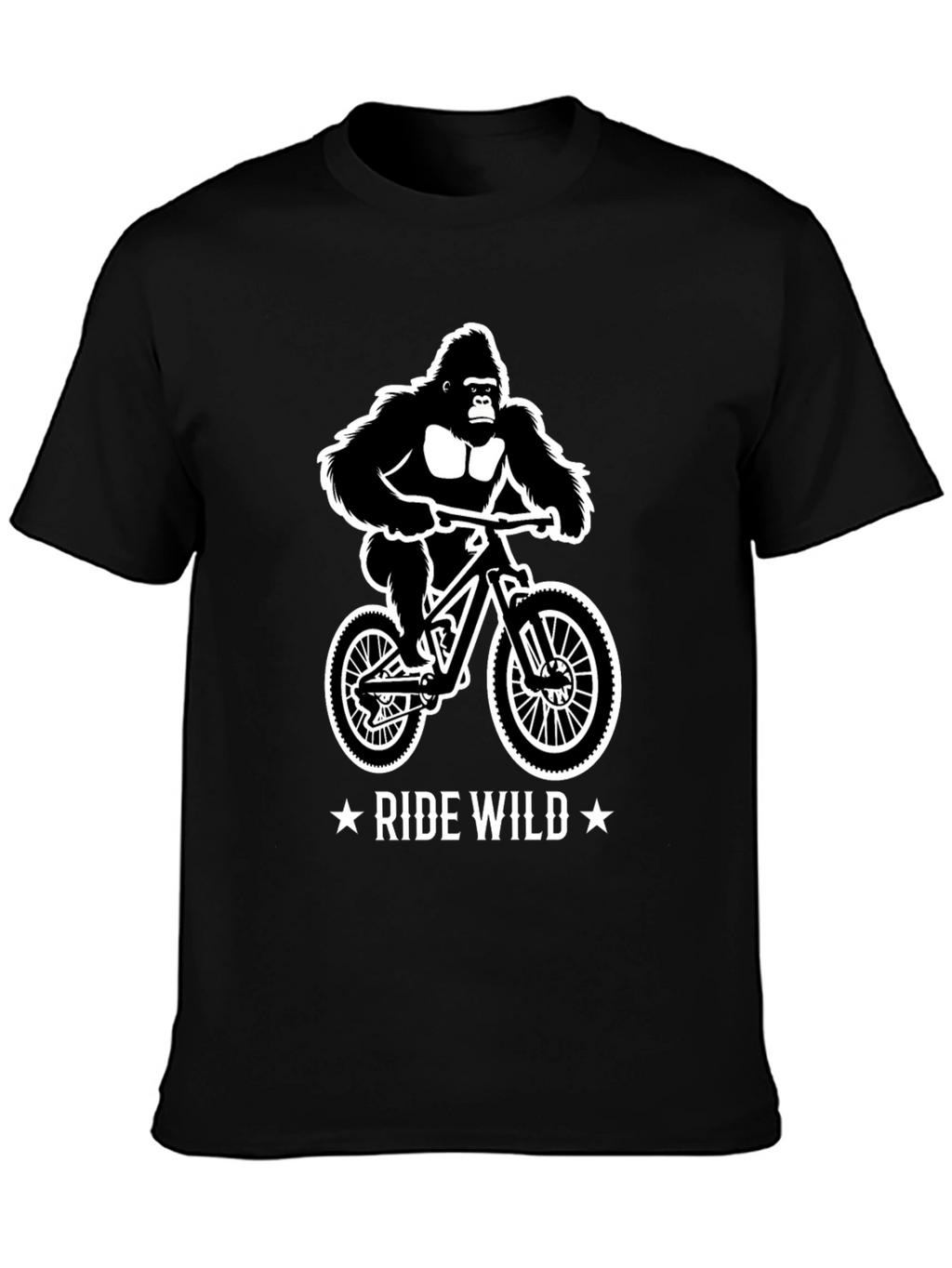 Ride Wild Gorilla T-Shirt - Mountain Biker Gift