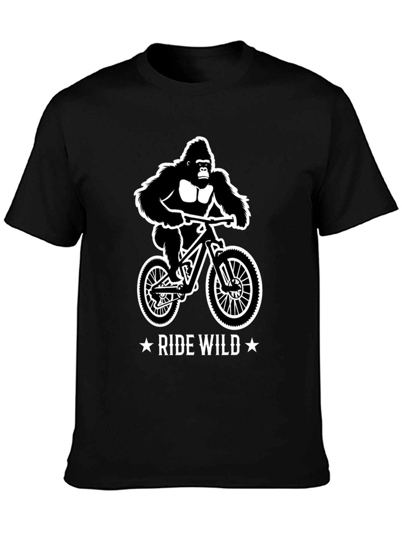 Ride Wild Gorilla T-Shirt - Mountain Biker Gift