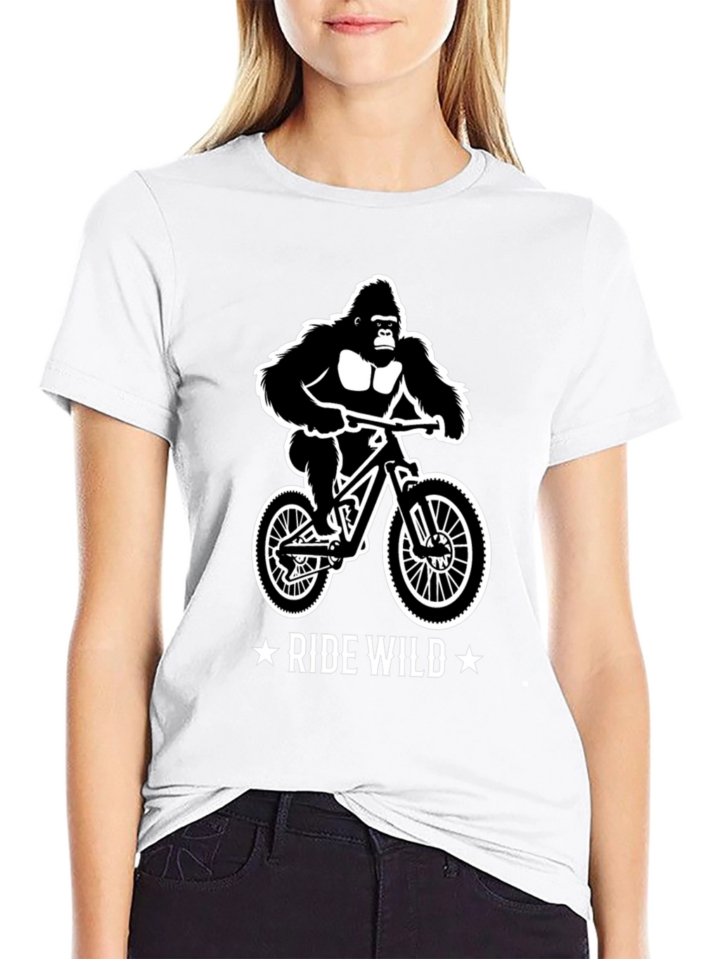 Ride Wild Gorilla T-Shirt - Mountain Biker Gift