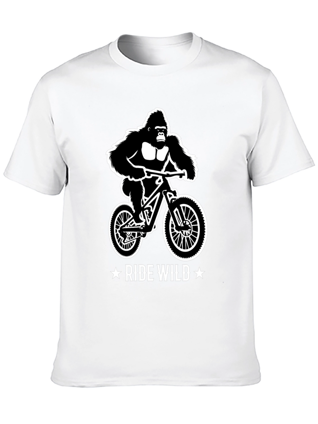 Ride Wild Gorilla T-Shirt - Mountain Biker Gift