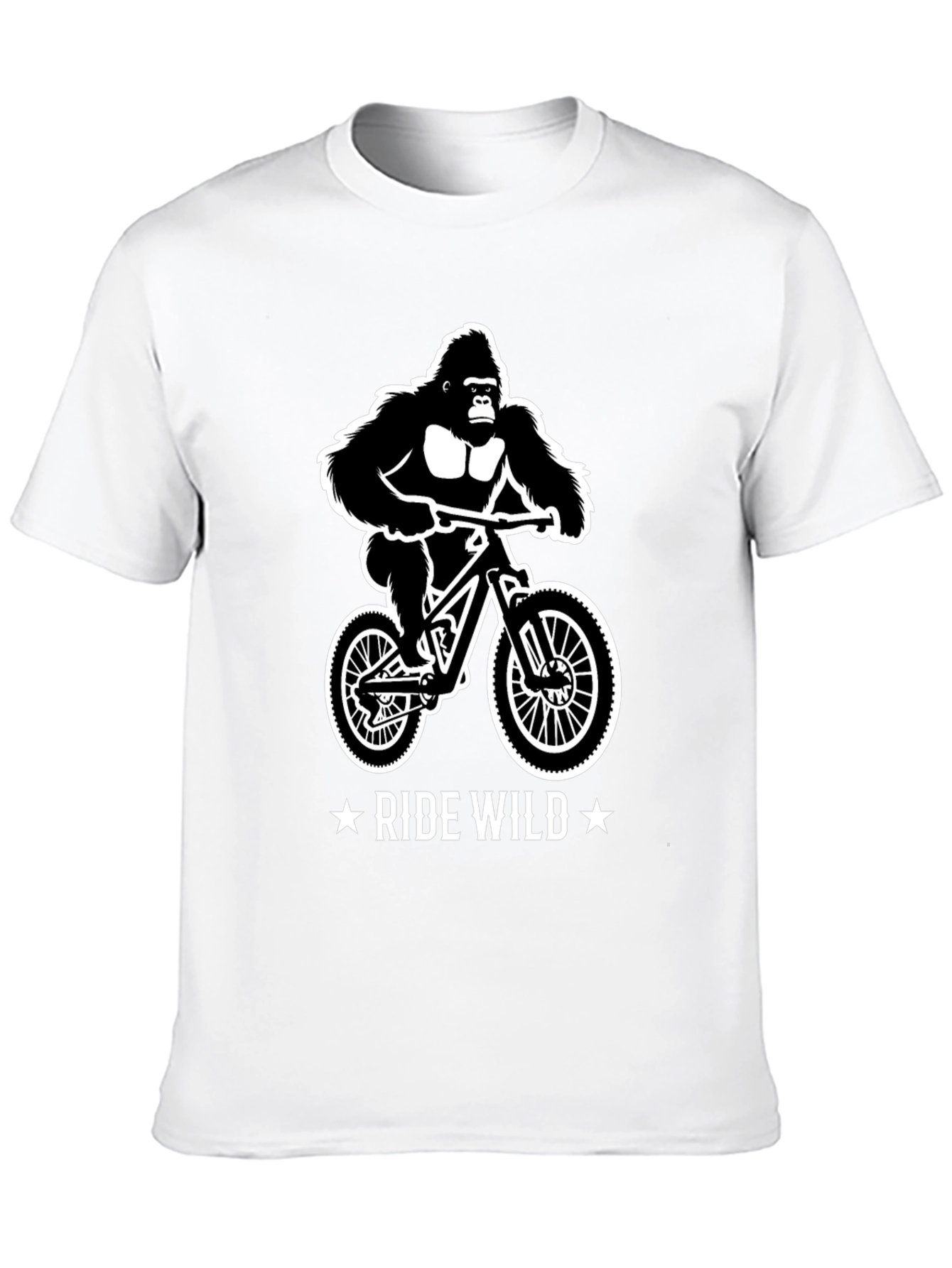Ride Wild Gorilla T-Shirt - Mountain Biker Gift