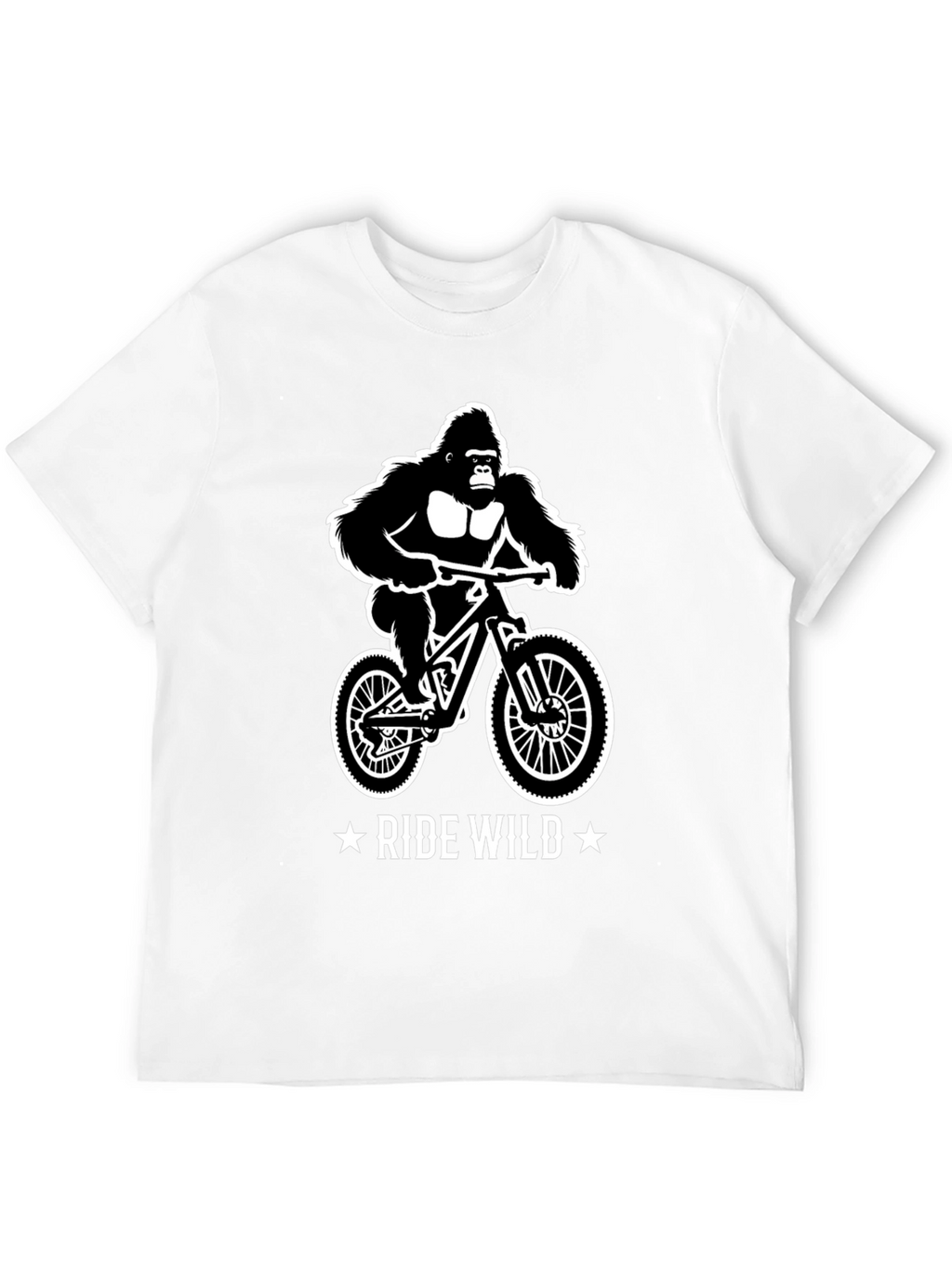 Ride Wild Gorilla T-Shirt - Mountain Biker Gift