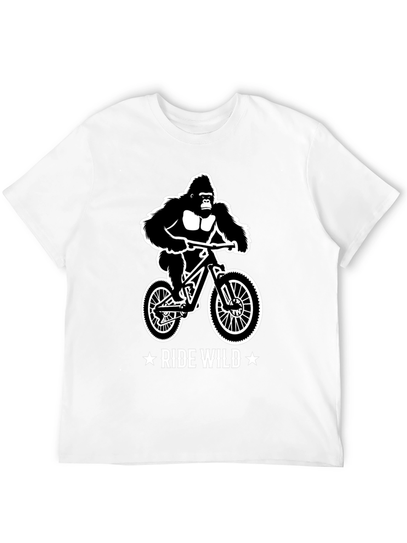 Ride Wild Gorilla T-Shirt - Mountain Biker Gift