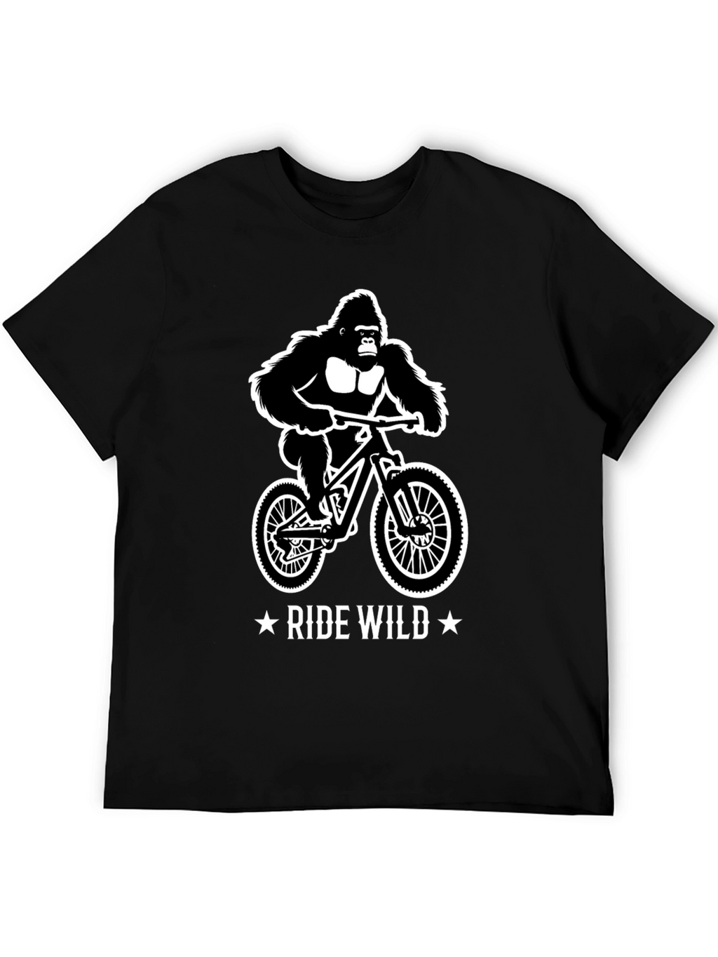 Ride Wild Gorilla T-Shirt - Mountain Biker Gift